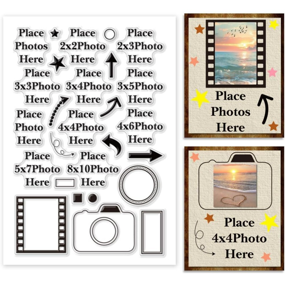 Photography Definition - Luogo foto qui Timbro trasparente Freccia