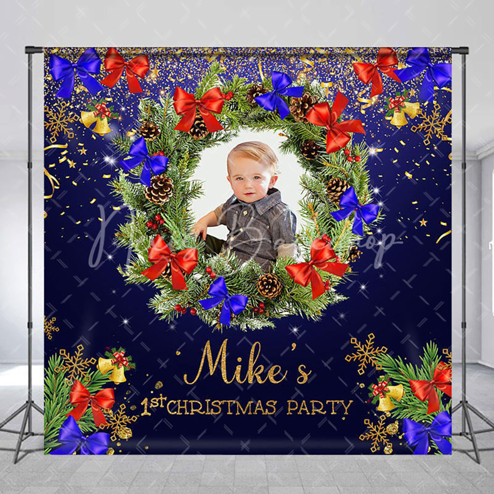 Photography Dark Cloth - Sfondo fotografico personalizzato con ghirlanda blu