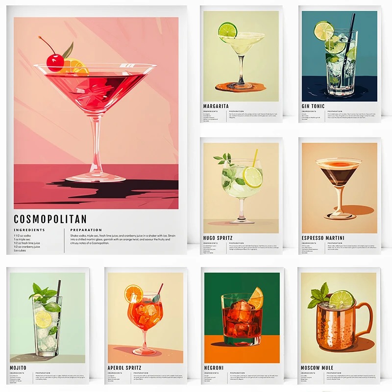 Photography Landscape - Poster Classico Margarita, Hugo Spritz, Aperol,