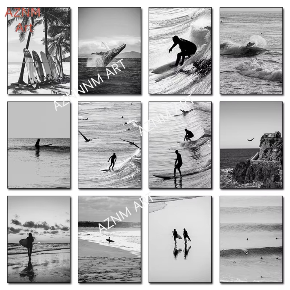 Photography Black And White - 1PC, Fine Surf in bianco e