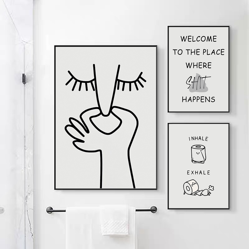 Photography Black And White - Poster Divertente per Bagno con Humor
