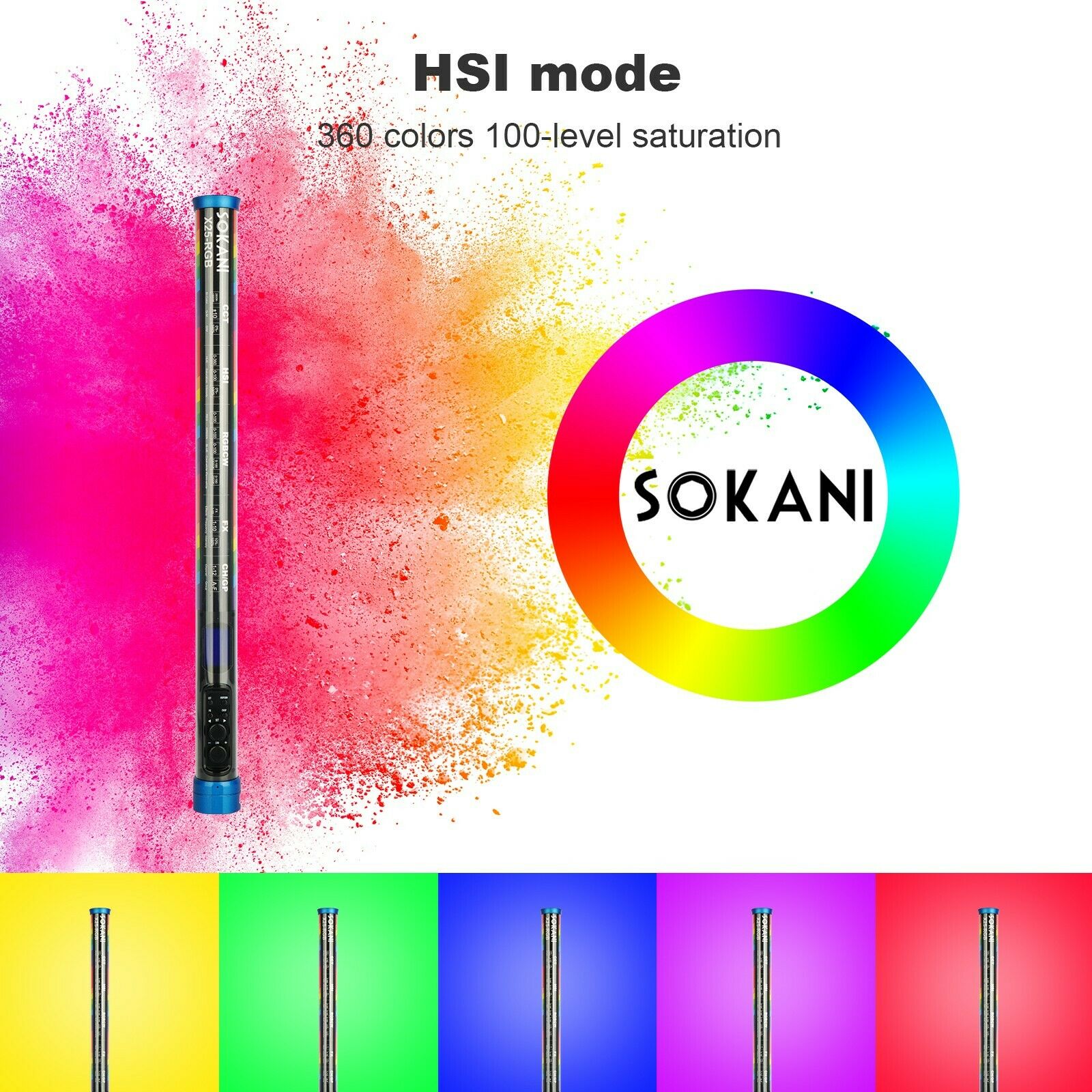 Sokani X25 RGB LED Luce video  - Strobe Light Studio recensione e prezzo
