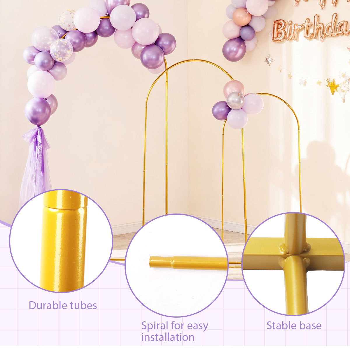 Kit arco in metallo dorato da  - Backdrop Stand Kit recensione e prezzo